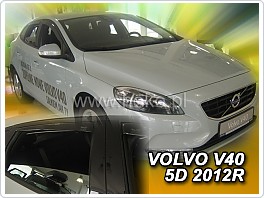 Plexi ofuky oken, deflektory, Volvo V40 2012-, přední + zadní