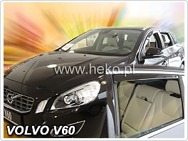 Plexi ofuky oken, deflektory Volvo V60 2010- přední + zadní