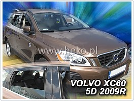 Plexi ofuky oken, deflektory Volvo XC60 2008-2017, přední + zadní