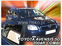 Plexi ofuky oken, deflektory, Toyota Avensis 2003-2009, přední + zadní combi