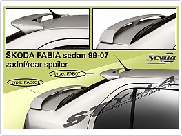 Škoda Fabia 1, sedan, Stříška, zadní spoiler FAB07 Tuning