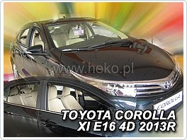 Plexi ofuky oken, deflektory, Toyota Corolla E16 4Dveř 2013-, přední + zadní