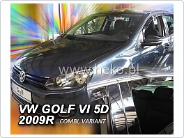 Plexi ofuky oken VW Golf 6 VI, přední + zadní combi