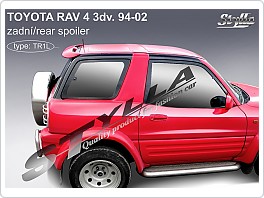 Stříška, zadní spoiler, Toyota Rav, 3dveř. 95-00