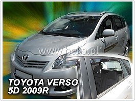 Plexi ofuky oken, deflektory, Toyota Verso 5Dveř 2009- , přední + zadní