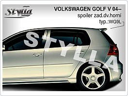 Stříška, zadní spoiler, VW Golf V