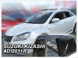 Plexi ofuky oken, deflektory Suzuki Kizashi 2011- přední + zadní