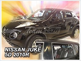 Plexi ofuky, deflektory Nissan Juke 2010- přední + zadní