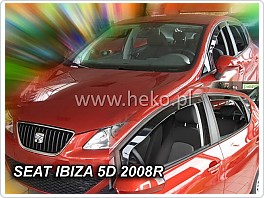 Plexi ofuky oken, Seat ibiza, 5dveř. 2008-2017 přední + zadní