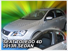 Plexi ofuky oken, deflektory, Seat Toledo, 2012- přední + zadní