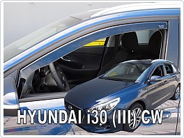 Plexi ofuky oken, deflektory, Hyundai i30, 2017- přední