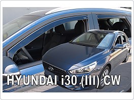 Plexi ofuky oken, deflektory, Hyundai i30, 2017- Wagon, combi, přední + zadní