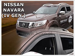 Plexi ofuky, deflektory Nissan Navara 2015- přední + zadní