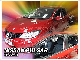 Plexi ofuky, deflektory Nissan Pulsar 2014- přední + zadní