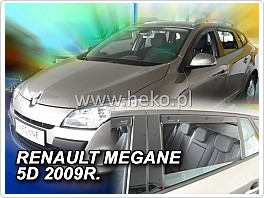 Plexi ofuky oken Renault Megane, 2009-2016, 5dveř. combi, přední + zadní pro combi, grandtour