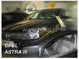 Plexi ofuky, deflektory Opel Astra H 2004-2009, přední + zadní pro hatchback