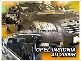 Plexi ofuky, deflektory Opel Insignia 2009-2017 přední + zadní pro hatchback a sedan