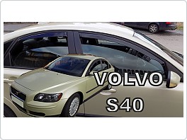 Plexi ofuky oken, deflektory, Volvo S40, 2004-2012, přední +zadní pro sedan