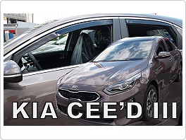 Plexi ofuky oken, deflektory Kia Ceed 2018- přední + zadní pro hatchback