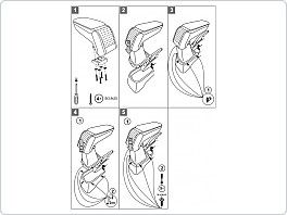 Loketní opěrka Armster S, Mazda 2, 2007-2014