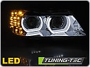 Přední světlomety, světla, lampy BMW E90/91, 2009-2011, XENON AFS, LED DRL, chromové