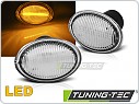 Boční blinkry, LED blikače pro Fiat 500 2007-, Ford KA 2008-, Lancia Ypsilon 2004-, bílé