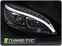 Přední světla, světlomety Mercedes C W204, 2007-2010, Tube Light, black LPMEB5