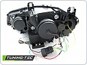 Přední LED světla, světlomety, lampy BMW X5 E70 2007-2013, LED angel eyes, DRL, xenon OEM, černá