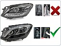 Přední světla, světlomety, lampy Mercedes W222, 2013-2017, LED, černé