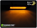 Boční LED dynamické blinkry BMW F10, F11, 2010-2013, černé, kouřové, SEQ