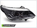 Přední světla, světlomety, lampy BMW E60, E61 2003-2007, 3D LED Angel Eyes, černé