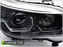 Přední světla, světlomety, lampy BMW E60, E61 2003-2007, 3D LED Angel Eyes, černé