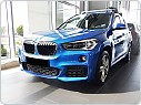 Kryt zadního nárazníku, NEREZ AVISA, BMW X1 2015-2019 (F48, TMAVÁ LESKLÁ A ČERVENÝ CARBON)