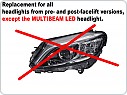 Přední FULL LED světla, světlomety, lampy Mercedes W205, 2014-2021, DRL, SEQ, černé