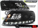 Přední světlomety Audi A6, 2004-2008, LED Daylight XENON D2S, černé black s homologací LED pásku LPAU76