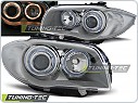 Přední světla BMW 1 E87, E81, 2004-2011, Angel Eyes, chrom LPBMA3