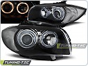 Přední světlomety BMW 1 E87, E81, 2004-2007, Angel Eyes, černé black LPBMA4