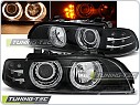 Přední světlomety BMW E39, 1995-2003, Angel Eyes, černé black, s LED blinkrem, s motorkem LPBMA6