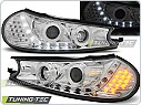 Přední světla Ford Mondeo, 1996-2000, LED Daylight, chrom s led blinkrem LPFO28