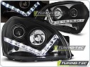 Přední světla, světlomety, lampy Hyundai Tucson, 2004-2010, LED Daylight, černé black LPHU05