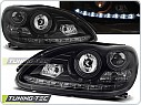 Přední světla Mercedes W220, S-clase, 1998-2005, LED Daylight, černé black