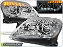 Přední světla Opel Astra H, 2004-2009, LED Daylight, chrom + LED blinkr LPOP51