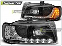 Přední světlomety, světla, lampy, Seat Ibiza, Cordoba, 1993-1998, LED Daylight, černé black + LED blinkr LPSE16