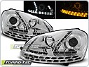 Přední světla Volkswagen Golf 5, 2003-2009, LED Daylight, chrom s LED blinkrem LPVWF8