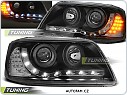 Přední světlomety, světla, lampy Volkswagen VW T5, 2003-2009, LED Daylight, černé black  + LED blinkr LPVWA8