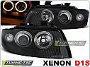 Přední světlomety Audi A4, 2001-2004, Angel Eyes, XENON D1S, černé black LPAU60