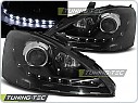 Přední světlomety, světla, lampy Ford Focus 1, 2001-2004, LED Daylight, černé black LPFO48