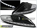 Přední světlomety, světla, lampy Ford Mondeo, 2007-2010, LED Daylight, černé black LPFO53