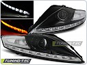 Přední světlomety, světla, lampy Ford Mondeo, 2007-2010, LED Daylight, černé black s LED blinkrem LPFO55