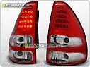 Zadní světla, lampy LED Toyota Land Cruiser 120, 2003-2009, čiré, červené LDTO07